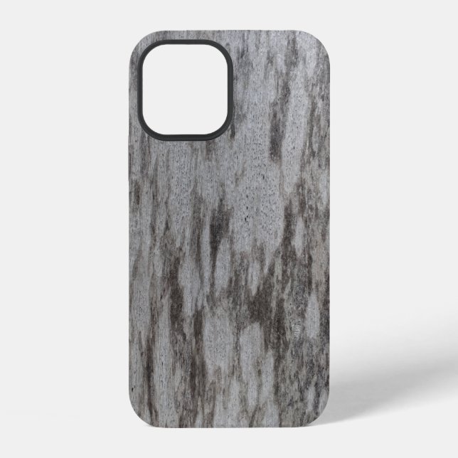 Graues Textil iPhone 12 Hülle (Rückseite)