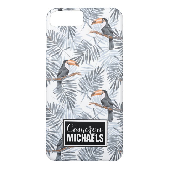 Graues Toucan | addieren Ihren Namen Case-Mate iPhone Hülle (Rückseite)