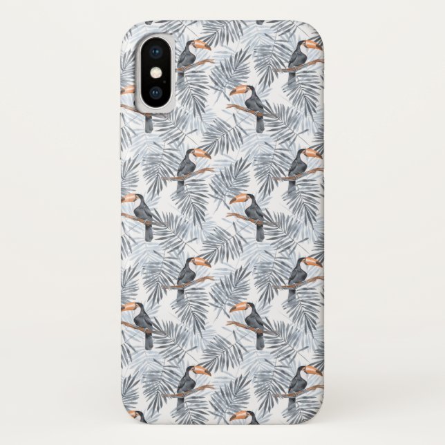 Graues Toucan Case-Mate iPhone Hülle (Rückseite)