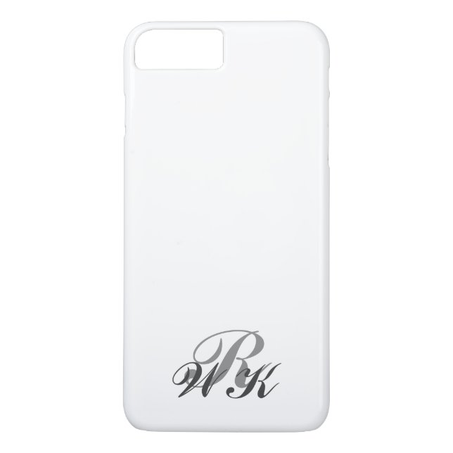 Graues & Transparent Monogramm iPhone 7 Plus Case-Mate iPhone Hülle (Rückseite)