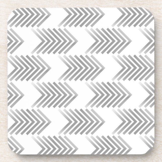 Graues Tribal Arrow Muster Getränkeuntersetzer (Vorderseite)