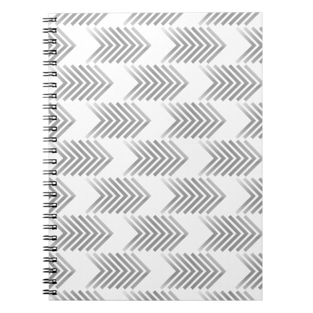 Graues Tribal Arrow Muster Notizblock (Vorderseite)