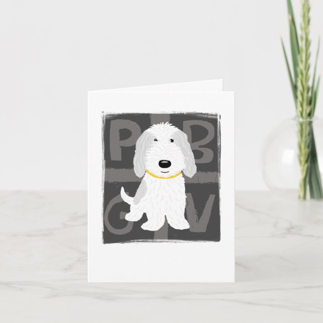Graues u. weißes PBGV Karte (Vorderseite)