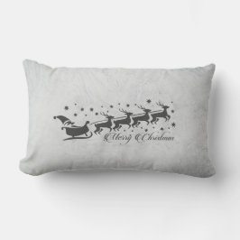 Graues, umkehrbares Weihnachtsdesign Lendenkissen