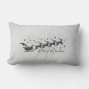 Graues, umkehrbares Weihnachtsdesign Lendenkissen