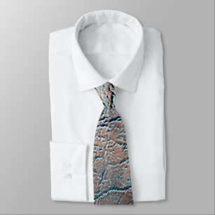 Graues und bräunliches Leder mit Satin-Farbe Krawatte