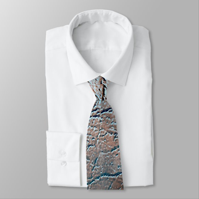 Graues und bräunliches Leder mit Satin-Farbe Krawatte (Gebunden)