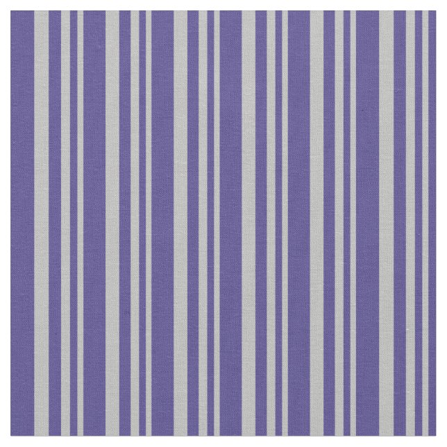 Graues und dunkles Slate Blue Lined Muster Stoff (Nahaufnahme)