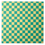 Graues und gelbes kariertes Muster Fliese<br><div class="desc">Keramik grün   gelb Kachelkarton</div>