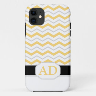 Graues und gelbes Zickzack Monogramm iPhone 5 Fall Case-Mate iPhone Hülle