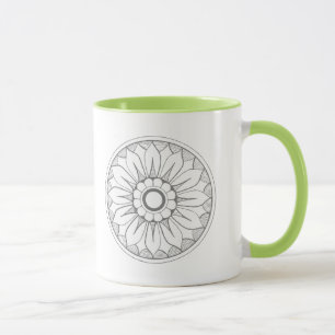 Graues und Limones Medallion-Muster personalisiere Tasse