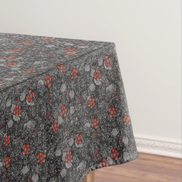 Graues und orangefarbenes Muster Subtile Niedliche Tischdecke