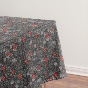 Graues und orangefarbenes Muster Subtile Niedliche Tischdecke