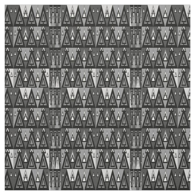 Graues und schwarzes geometrisches Muster, Stoff (Muster)