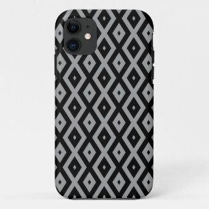 Graues und schwarzes Rautenmuster Case-Mate iPhone Hülle