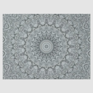 Graues und silbernes Mandala-Musterdesign Seidenpapier