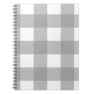Graues und weißes Büffel-Karo-Notizbuch Notizblock