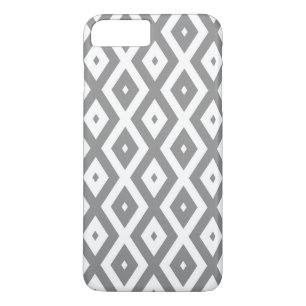 Graues und weißes Diamantmuster Case-Mate iPhone Hülle