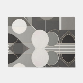 Graues und weißes geometrisches Design mit Schaltk Fußmatte