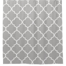 Graues und weißes marokkanisches Gitter Quatrefoil