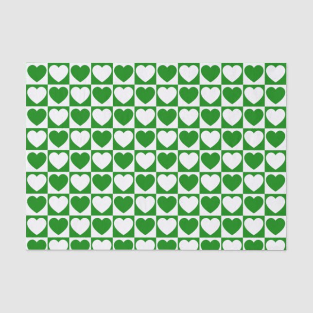Graues und weißes Prüfmuster mit Herz Seidenpapier (Vorderseite)