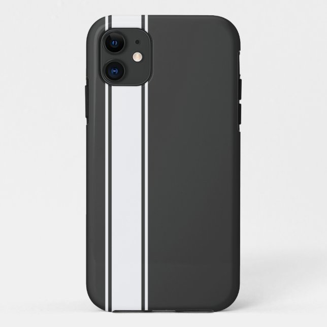 Graues und weißes Team Jersey Stripe iPhone 5s Cas Case-Mate iPhone Hülle (Rückseite)