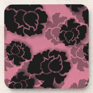 Graues Untersetzer-Dekadenz-Set, rosa Getränkeuntersetzer