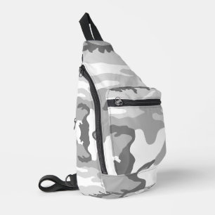 Graues urbanes militärisches Tarnmuster Crossbody Bag