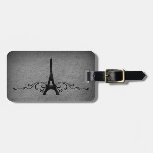 Graues Vintages Französisch Geblüht Gepäckanhänger