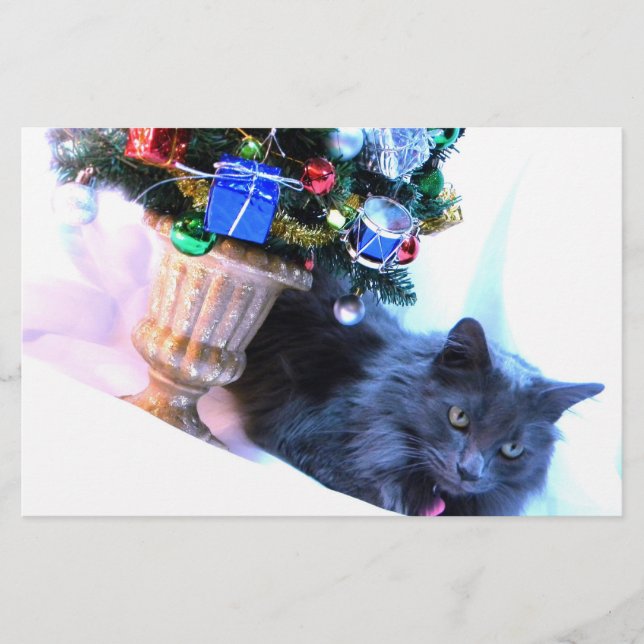 Graues Weihnachten Briefpapier (Vorderseite)