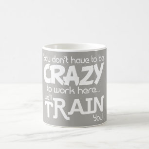 Graues Weiß verrückt Geschenk für Mitarbeiter h Kaffeetasse