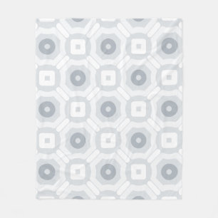 Graues weißes Hexagon Circle Skandinavisches Muste Fleecedecke