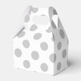 Graues weißes Polka Dots Muster Geschenkschachtel