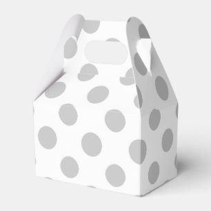 Graues weißes Polka Dots Muster Geschenkschachtel
