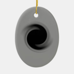 Graues, wirbeliges schwarzes Loch Keramikornament