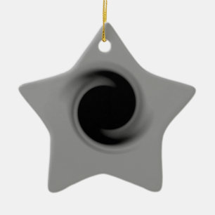 Graues, wirbeliges schwarzes Loch Keramikornament