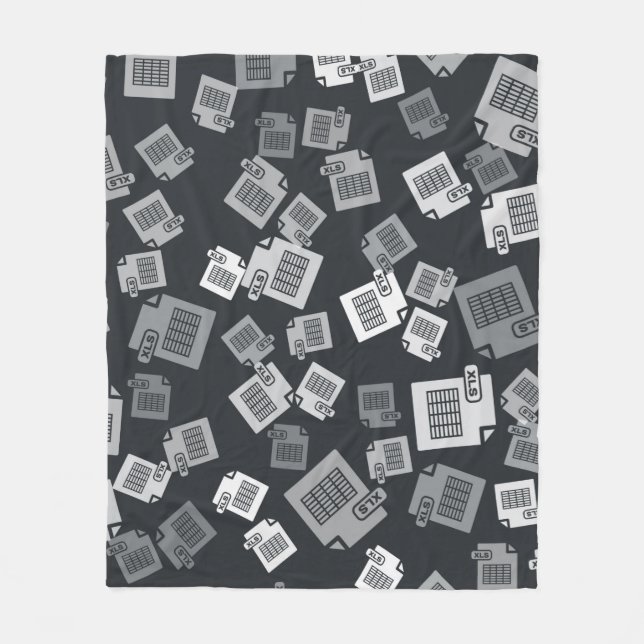 Graues XLS-Dateidokument. xls button icon i herunt Fleecedecke (Vorderseite)