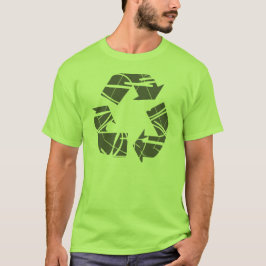 Graues zerrissenes Recycle T-Shirt