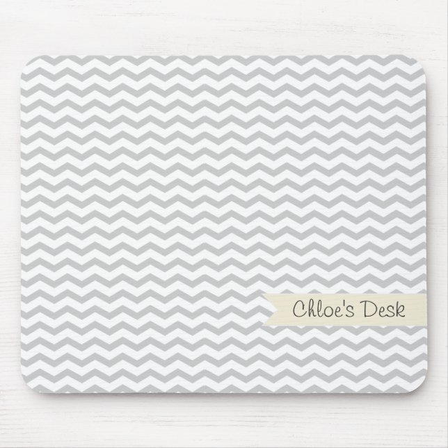 Graues Zickzack Mousepad (Vorne)