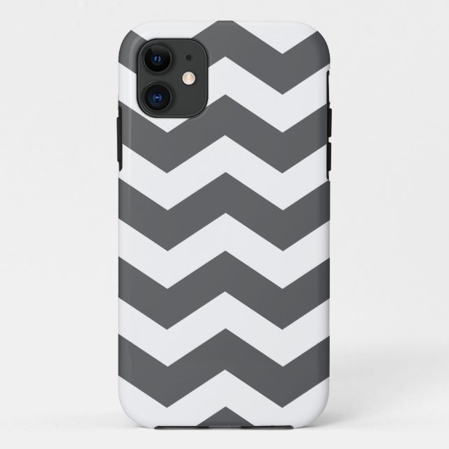 Graues Zickzack Muster Case-Mate iPhone 5 Fall Hülle (Rückseite)