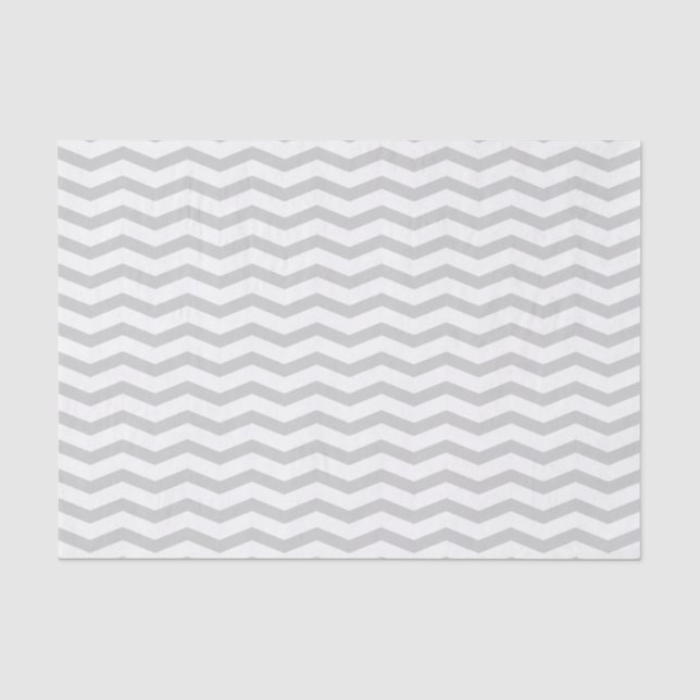 Graues Zickzack Muster Hochzeitsgeschenkpapier Seidenpapier (Vorderseite)
