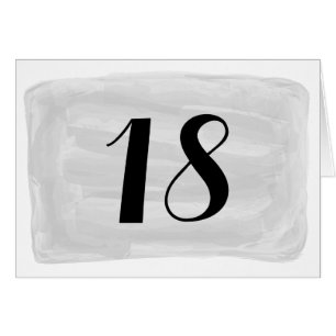 Graufarbene Tischnummer