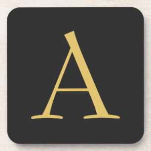 Graufarbige Monogramm Beruflich Getränkeuntersetzer