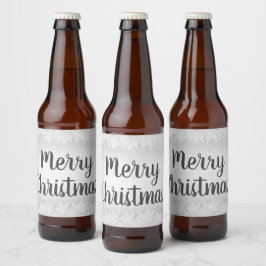 Graufrost Frost Frohe Weihnachten Bierflaschenetikett