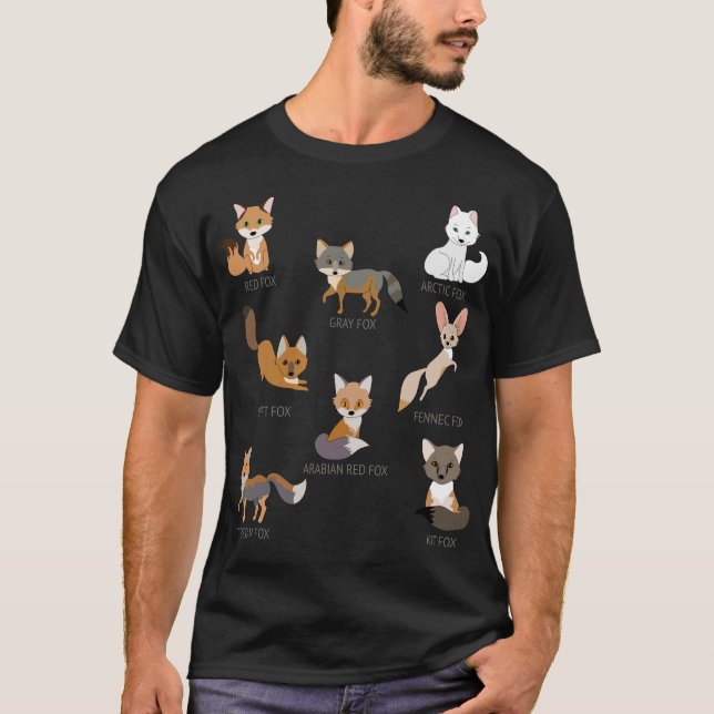 Graufuchs-Kit Fox Tibetischer Fox-Weichfuchs T-Shirt (Vorderseite)
