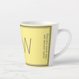 Graugelb | Modern | MOTIVIEREND | MONOGRAMM Milchtasse