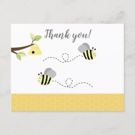 Graugelbe Hummel Danke Karte