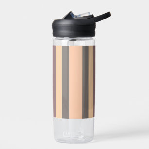 Graugelbe Lila Streifen Trinkflasche