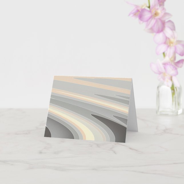 Graugelbe Rosa Wellen Karte (Orchidee)