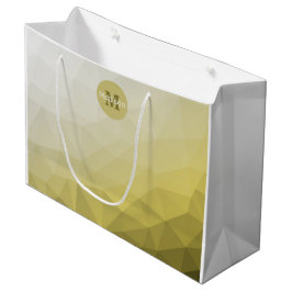 Graugelber Ober Mesh cooles Muster Monogramm Große Geschenktüte